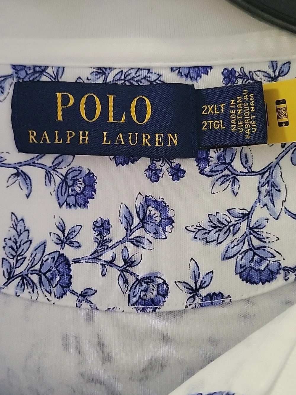 POLO RALPH LAUREN Floral-Print Soft Cotton Polo Shirt Sz 2 XLT